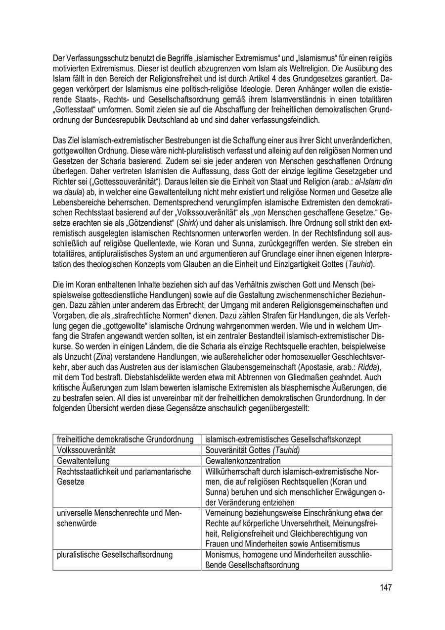 Seite 147 des Verfassungsschutzbericht 2023 Brandenburg