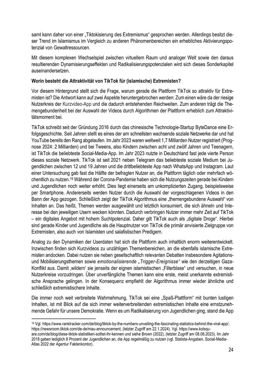 Seite 24 des Verfassungsschutzbericht 2023 Brandenburg