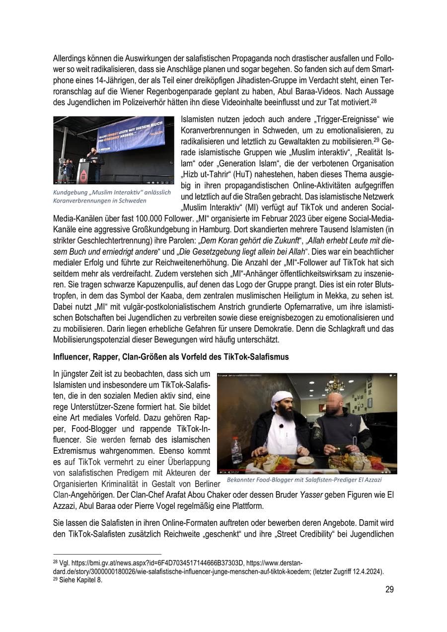 Seite 29 des Verfassungsschutzbericht 2023 Brandenburg