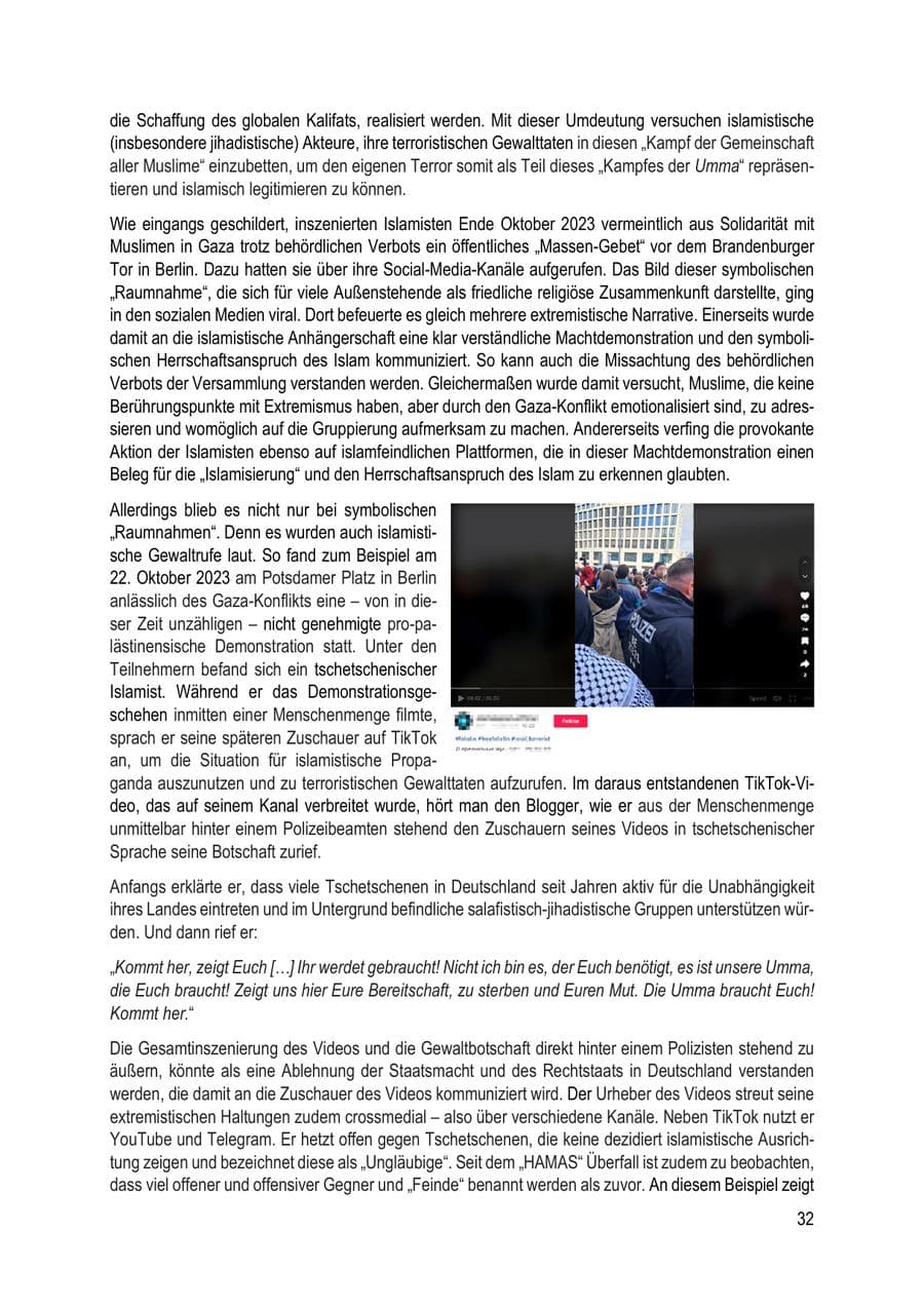 Seite 32 des Verfassungsschutzbericht 2023 Brandenburg