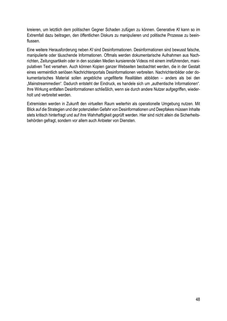 Seite 48 des Verfassungsschutzbericht 2023 Brandenburg