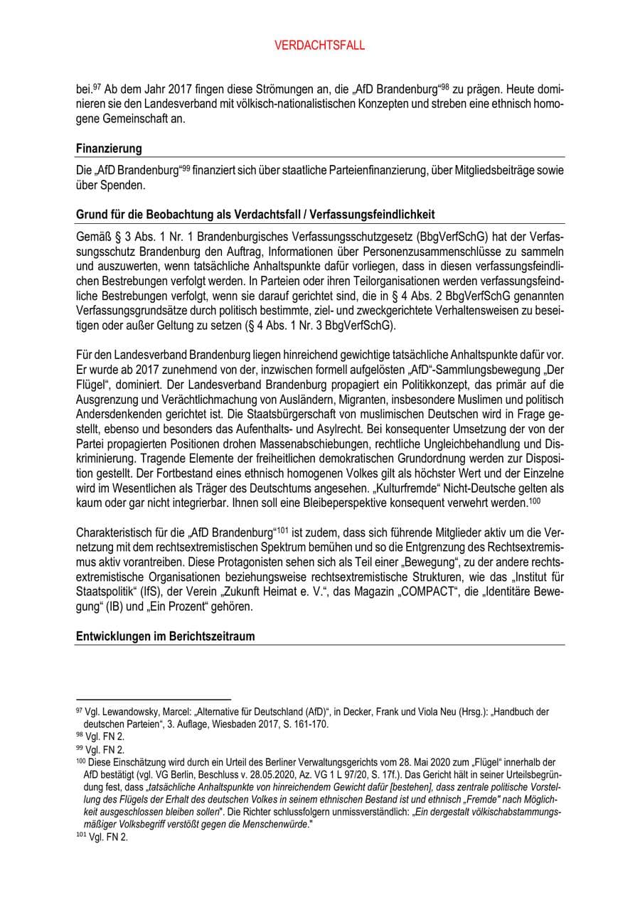 Seite 59 des Verfassungsschutzbericht 2023 Brandenburg