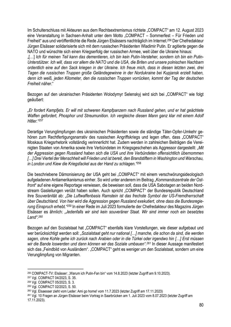 Seite 80 des Verfassungsschutzbericht 2023 Brandenburg