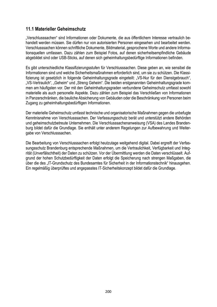 Seite 200 des Verfassungsschutzbericht 2024 Brandenburg