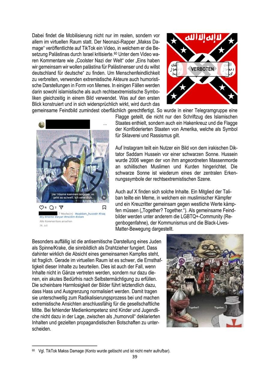 Seite 39 des Verfassungsschutzbericht 2024 Brandenburg