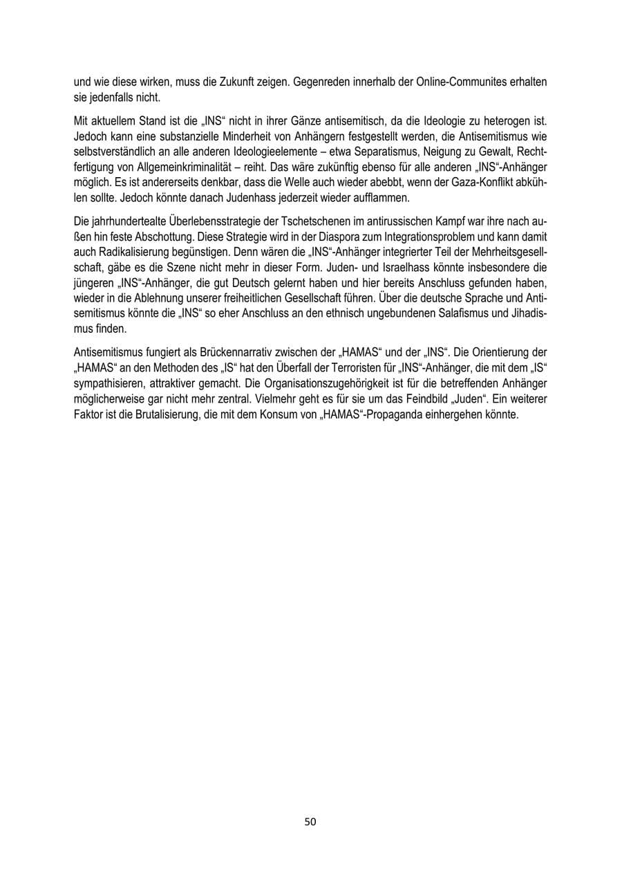 Seite 50 des Verfassungsschutzbericht 2024 Brandenburg