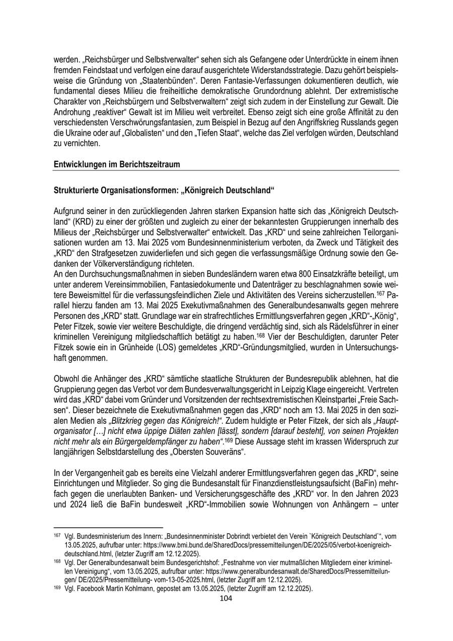 Seite 104 des Verfassungsschutzbericht 2025 Brandenburg