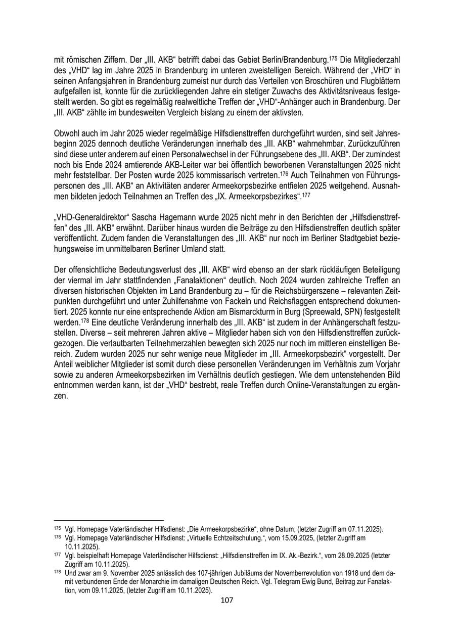 Seite 107 des Verfassungsschutzbericht 2025 Brandenburg