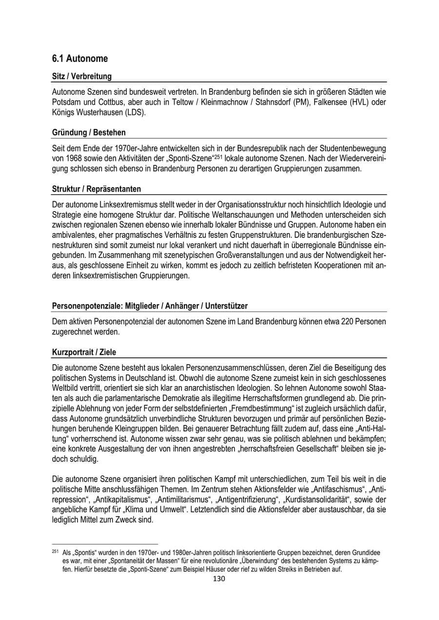 Seite 130 des Verfassungsschutzbericht 2025 Brandenburg