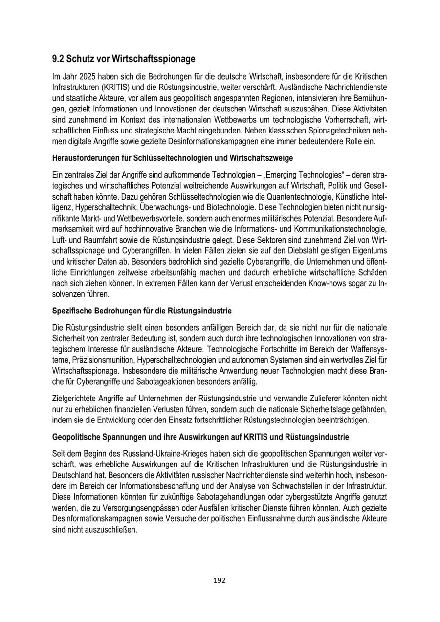 Seite 192 des Verfassungsschutzbericht 2025 Brandenburg