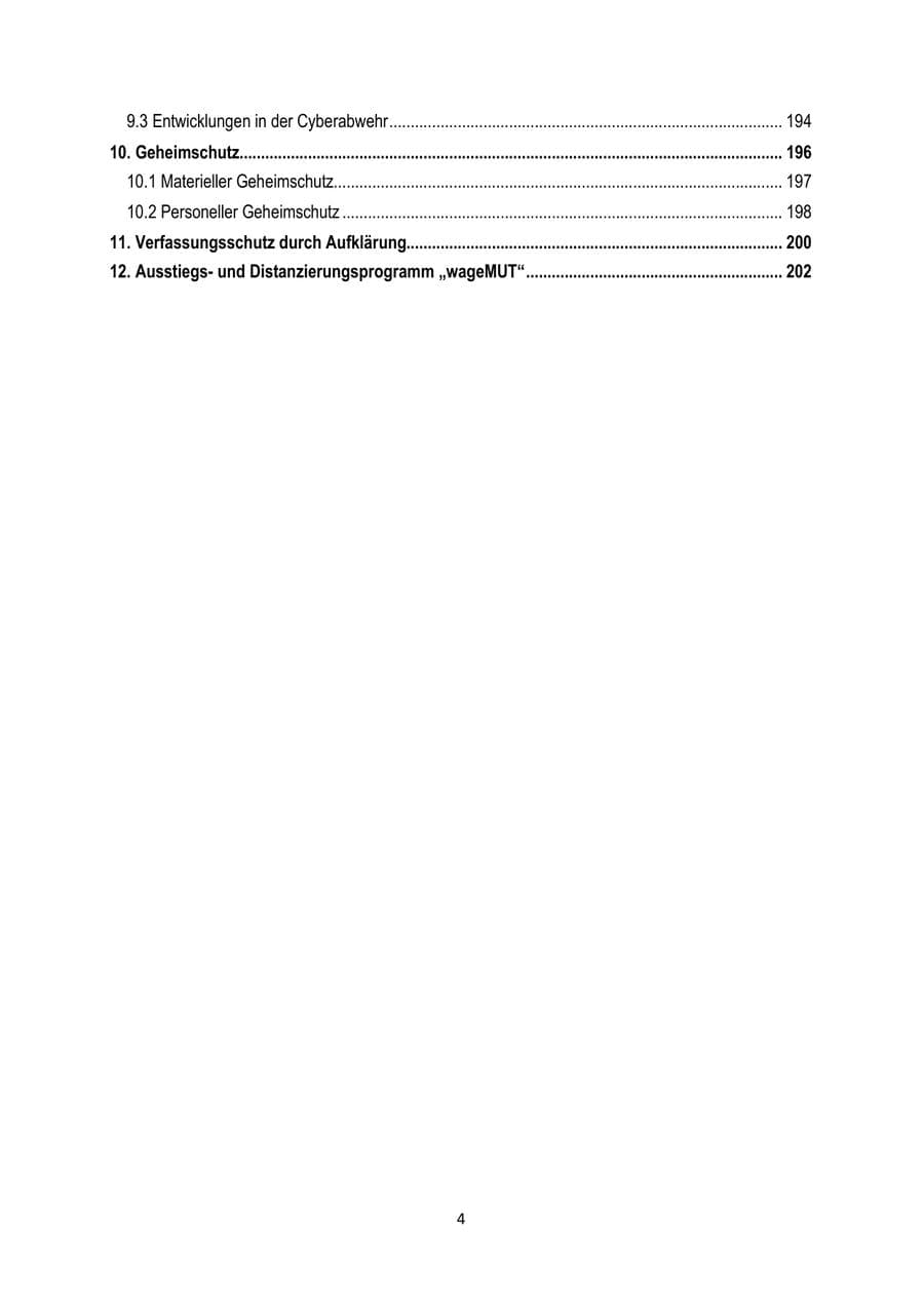 Seite 4 des Verfassungsschutzbericht 2025 Brandenburg