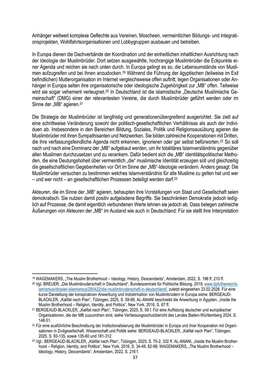 Seite 37 des Verfassungsschutzbericht 2025 Brandenburg