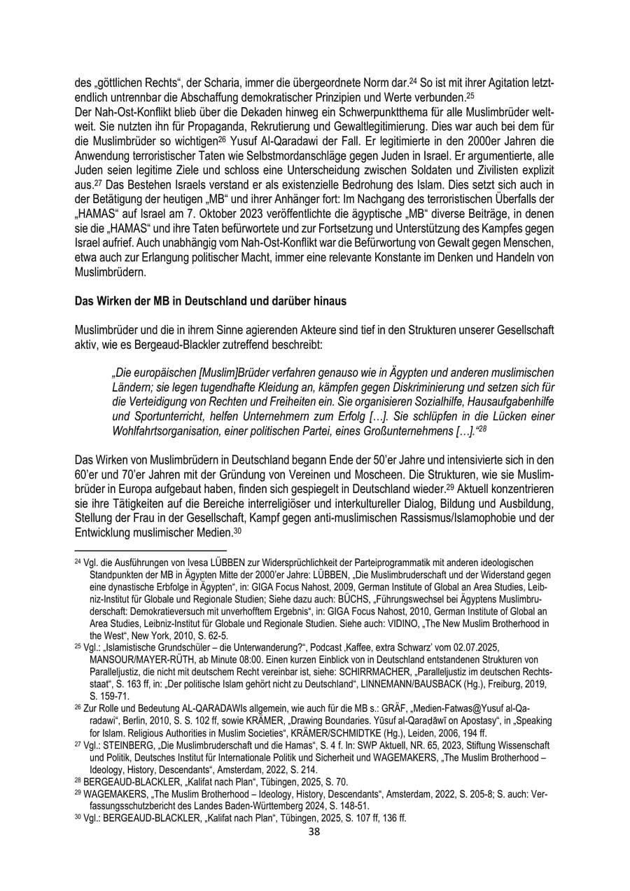 Seite 38 des Verfassungsschutzbericht 2025 Brandenburg