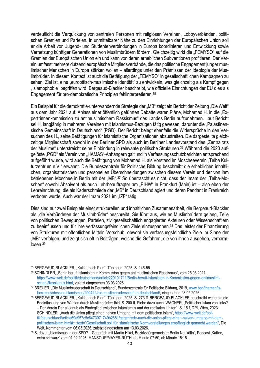 Seite 40 des Verfassungsschutzbericht 2025 Brandenburg