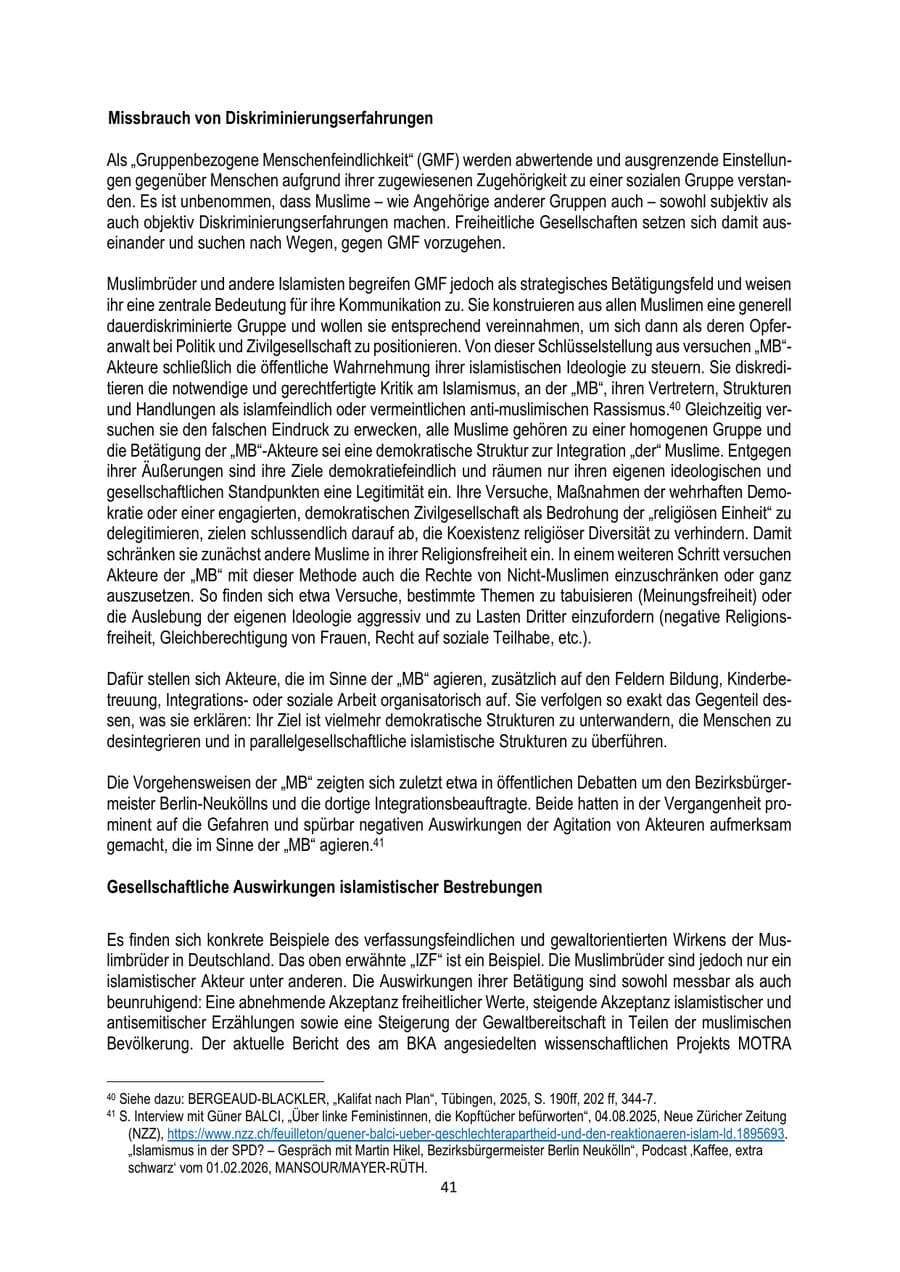 Seite 41 des Verfassungsschutzbericht 2025 Brandenburg