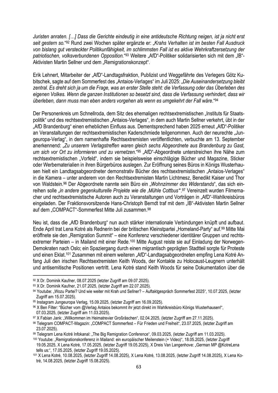 Seite 63 des Verfassungsschutzbericht 2025 Brandenburg