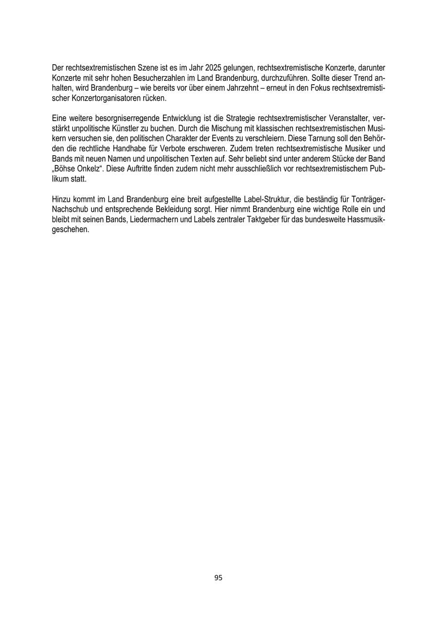 Seite 95 des Verfassungsschutzbericht 2025 Brandenburg