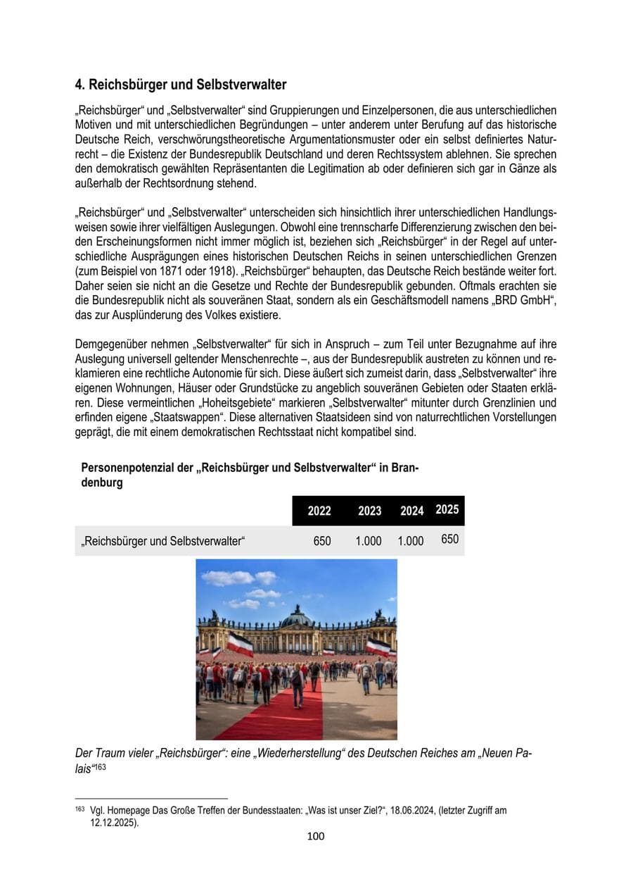 Seite 100 des Verfassungsschutzbericht 2025 Brandenburg