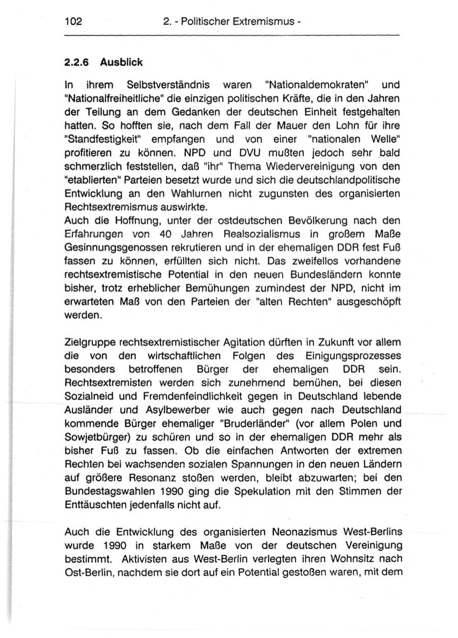 Seite 104 des Verfassungsschutzbericht 1990 Berlin
