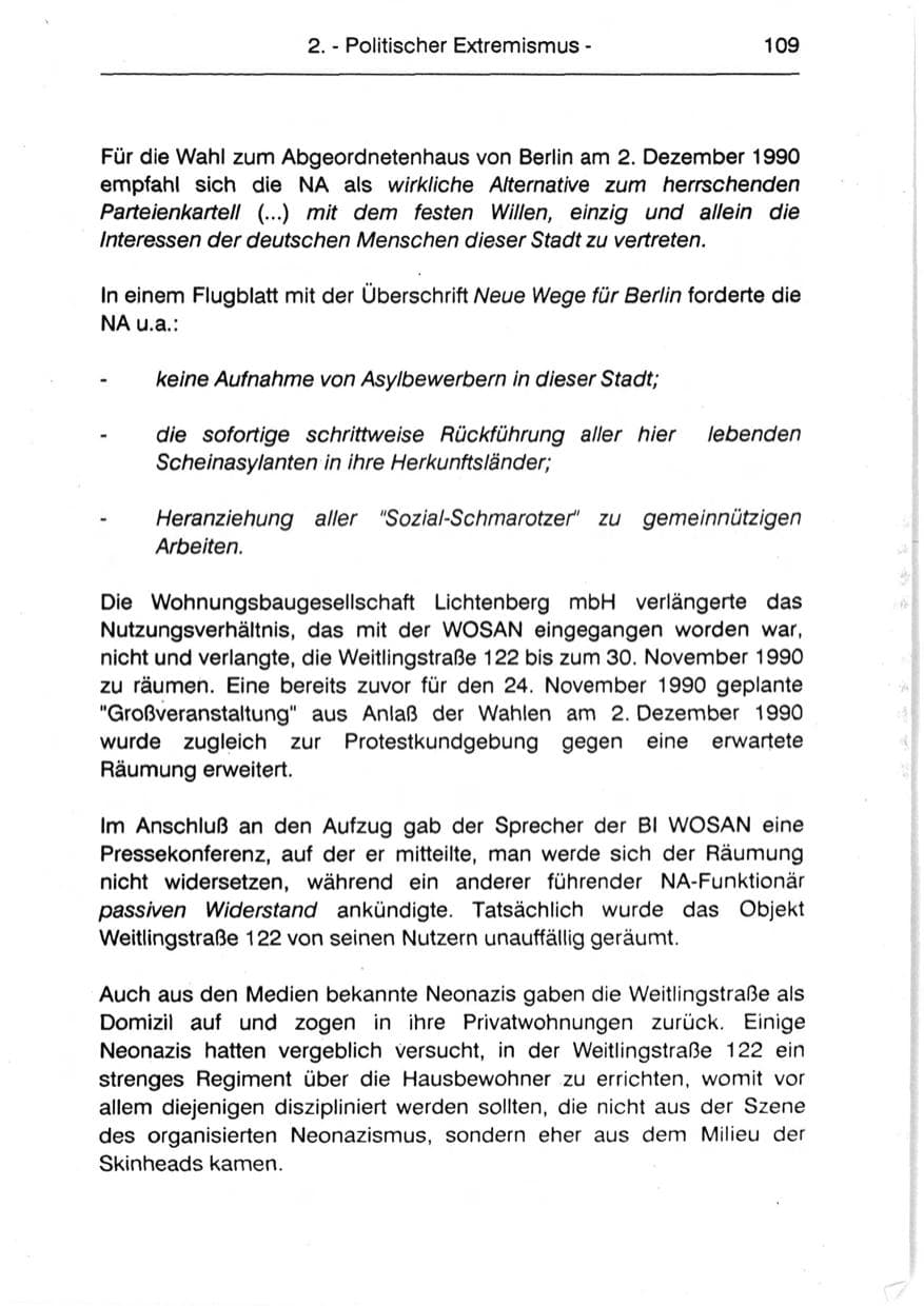 Seite 111 des Verfassungsschutzbericht 1990 Berlin