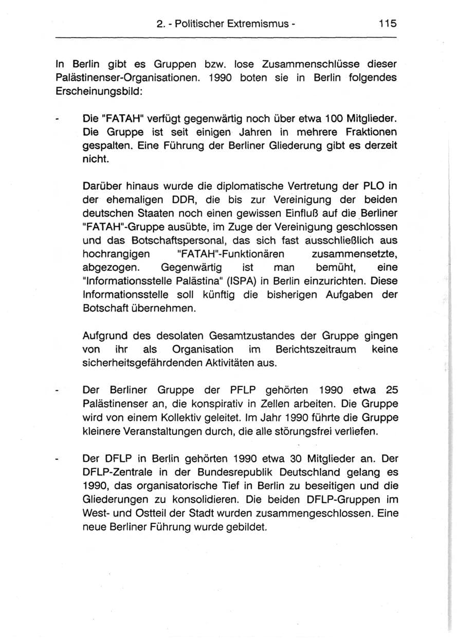 Seite 117 des Verfassungsschutzbericht 1990 Berlin