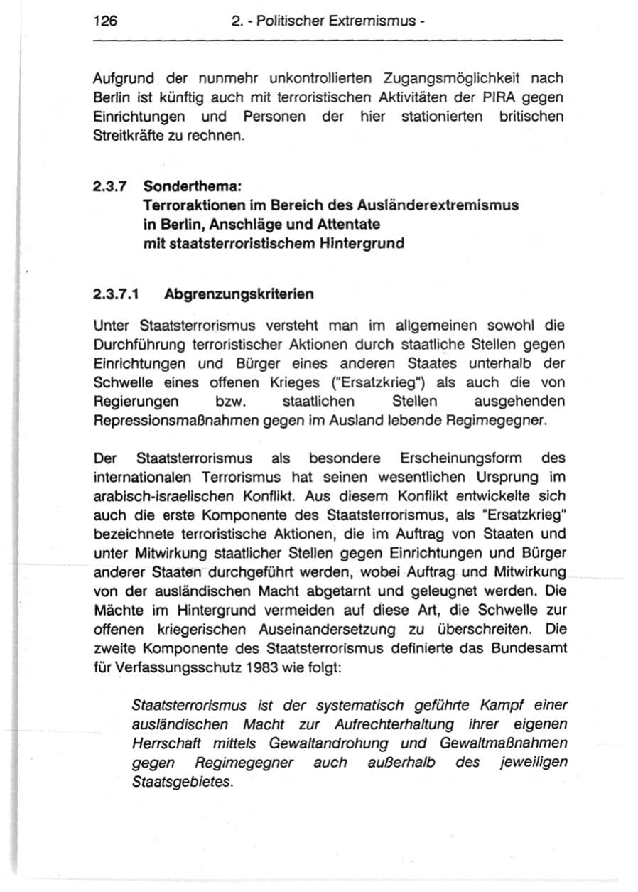 Seite 128 des Verfassungsschutzbericht 1990 Berlin
