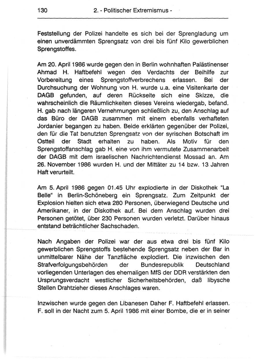 Seite 132 des Verfassungsschutzbericht 1990 Berlin