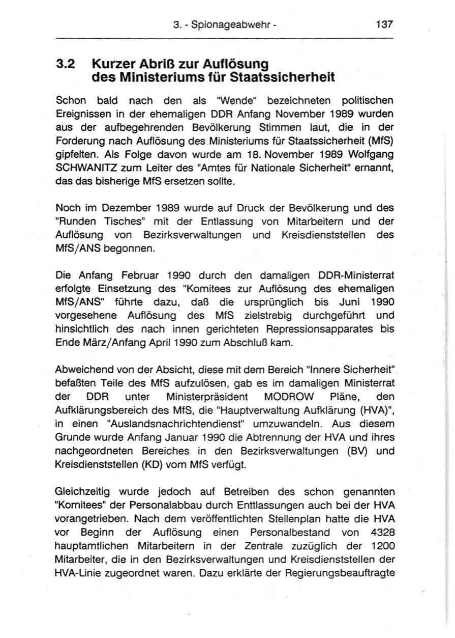 Seite 139 des Verfassungsschutzbericht 1990 Berlin