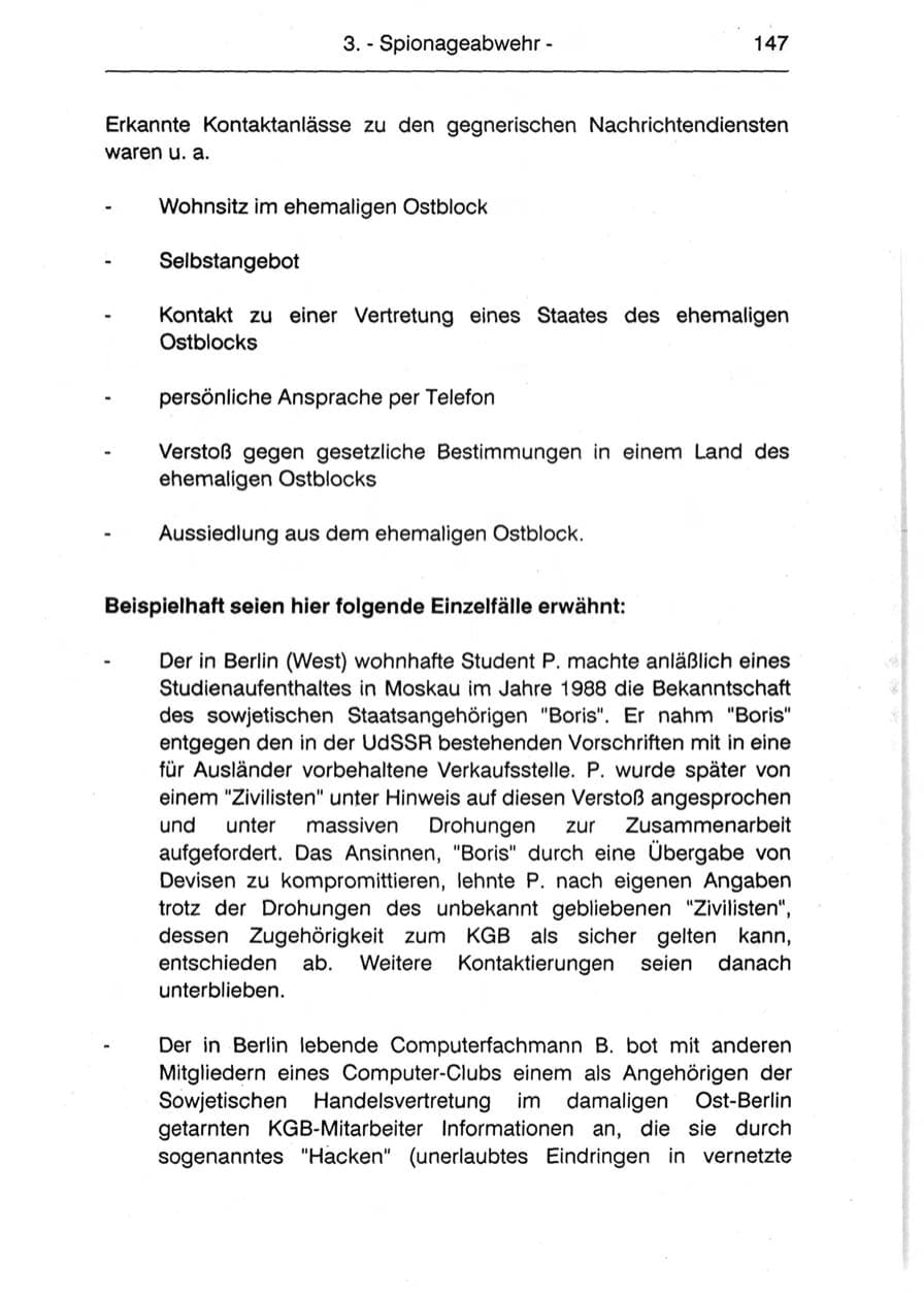 Seite 149 des Verfassungsschutzbericht 1990 Berlin