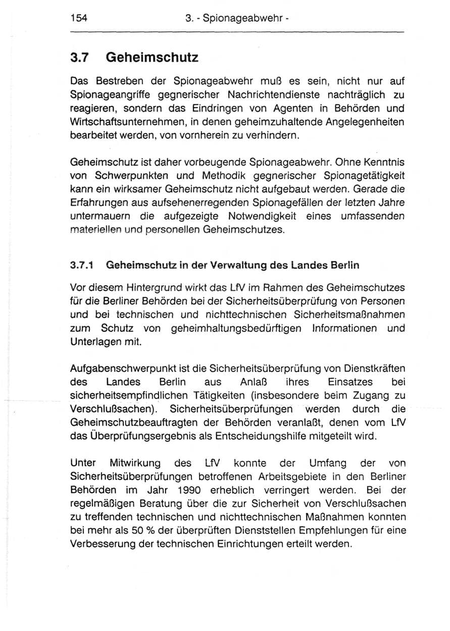 Seite 156 des Verfassungsschutzbericht 1990 Berlin