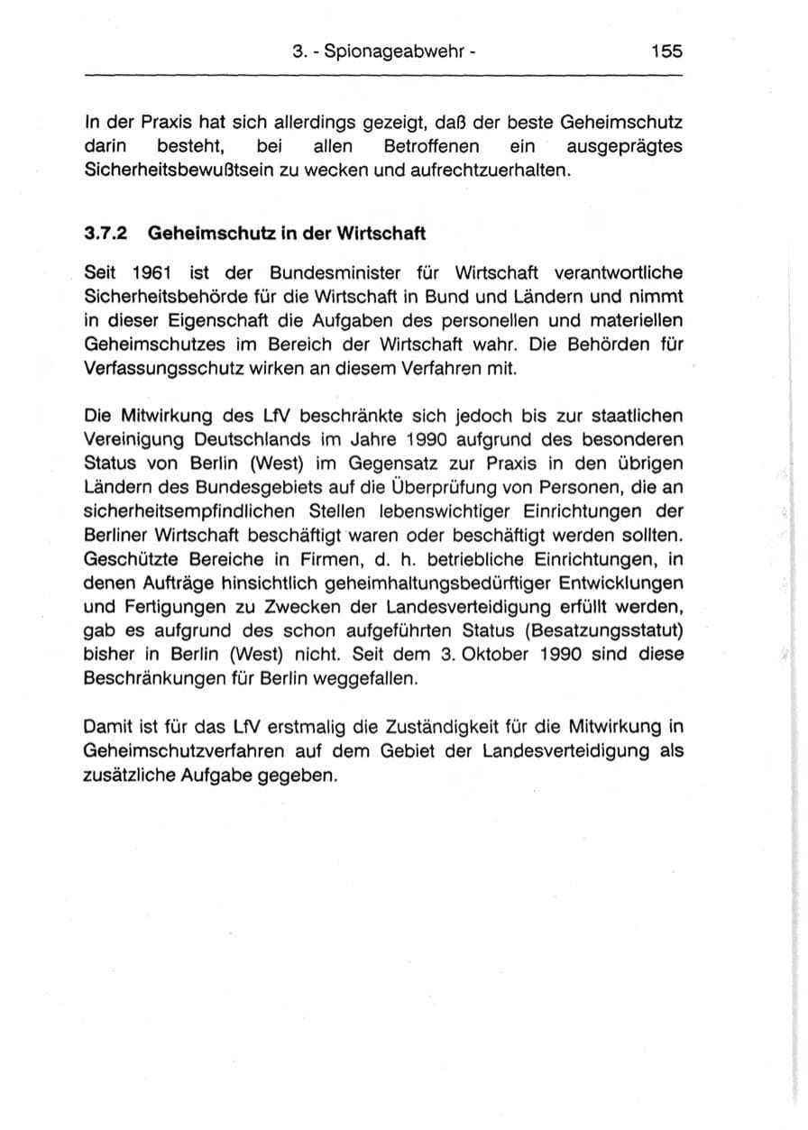 Seite 157 des Verfassungsschutzbericht 1990 Berlin