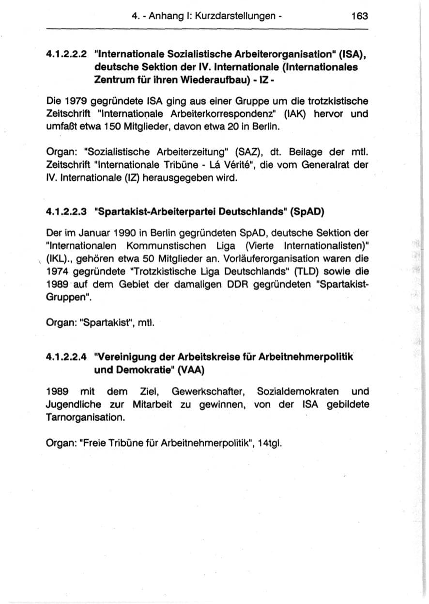 Seite 165 des Verfassungsschutzbericht 1990 Berlin