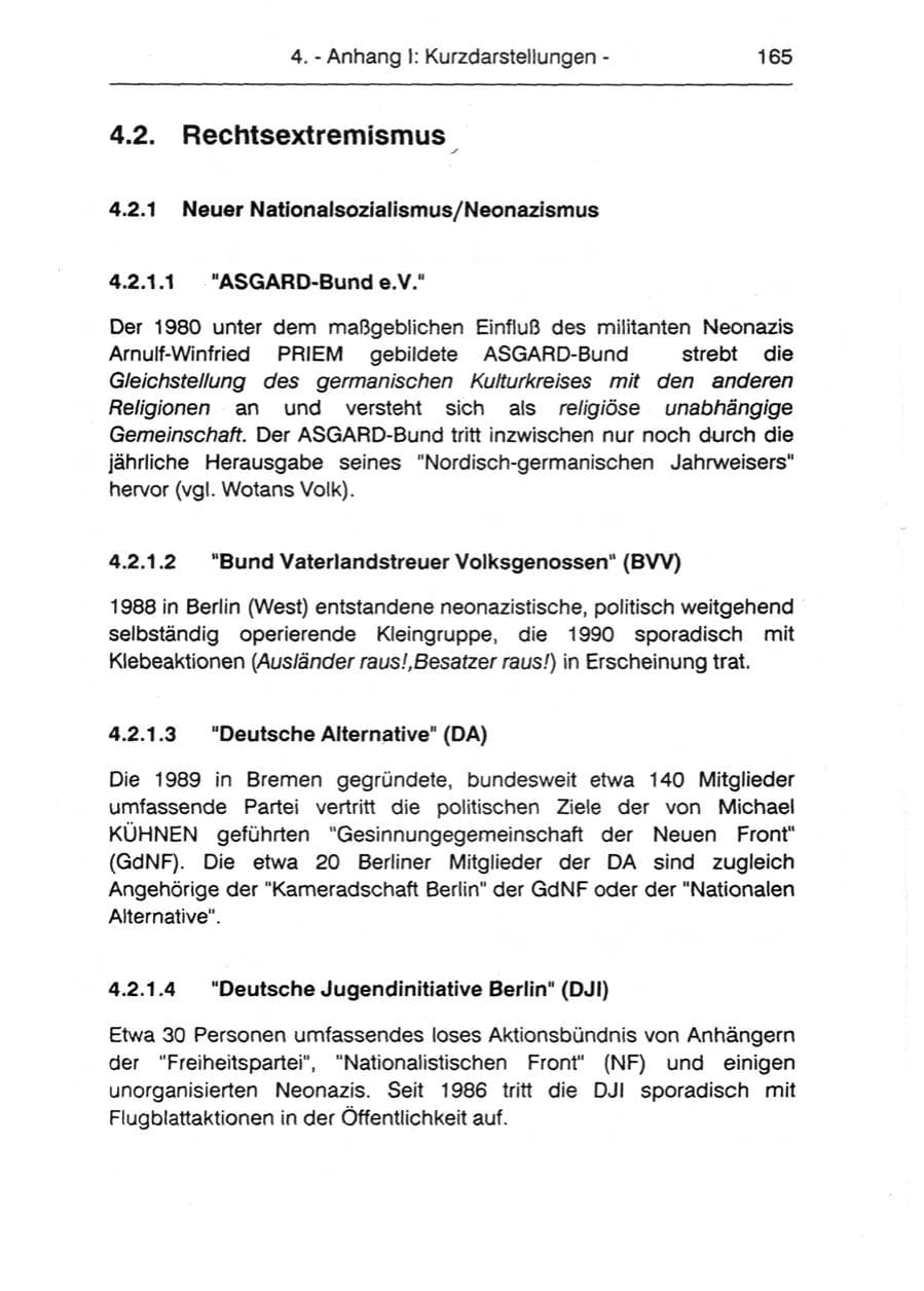 Seite 167 des Verfassungsschutzbericht 1990 Berlin
