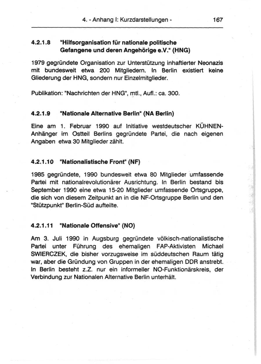 Seite 169 des Verfassungsschutzbericht 1990 Berlin