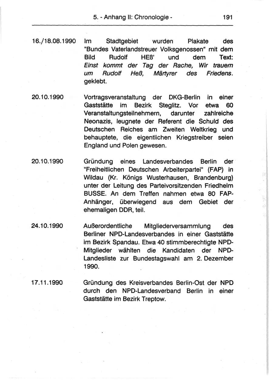 Seite 193 des Verfassungsschutzbericht 1990 Berlin