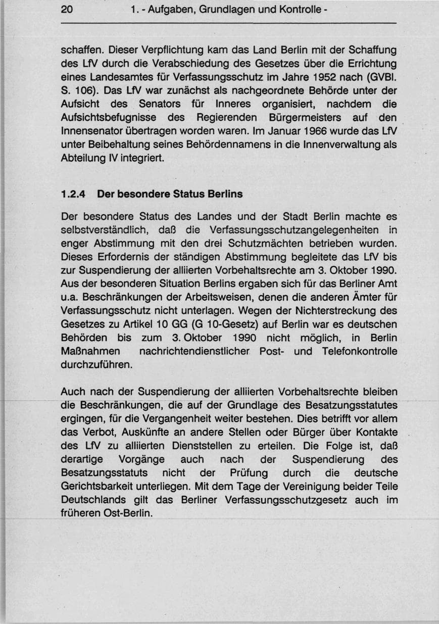 Seite 22 des Verfassungsschutzbericht 1990 Berlin