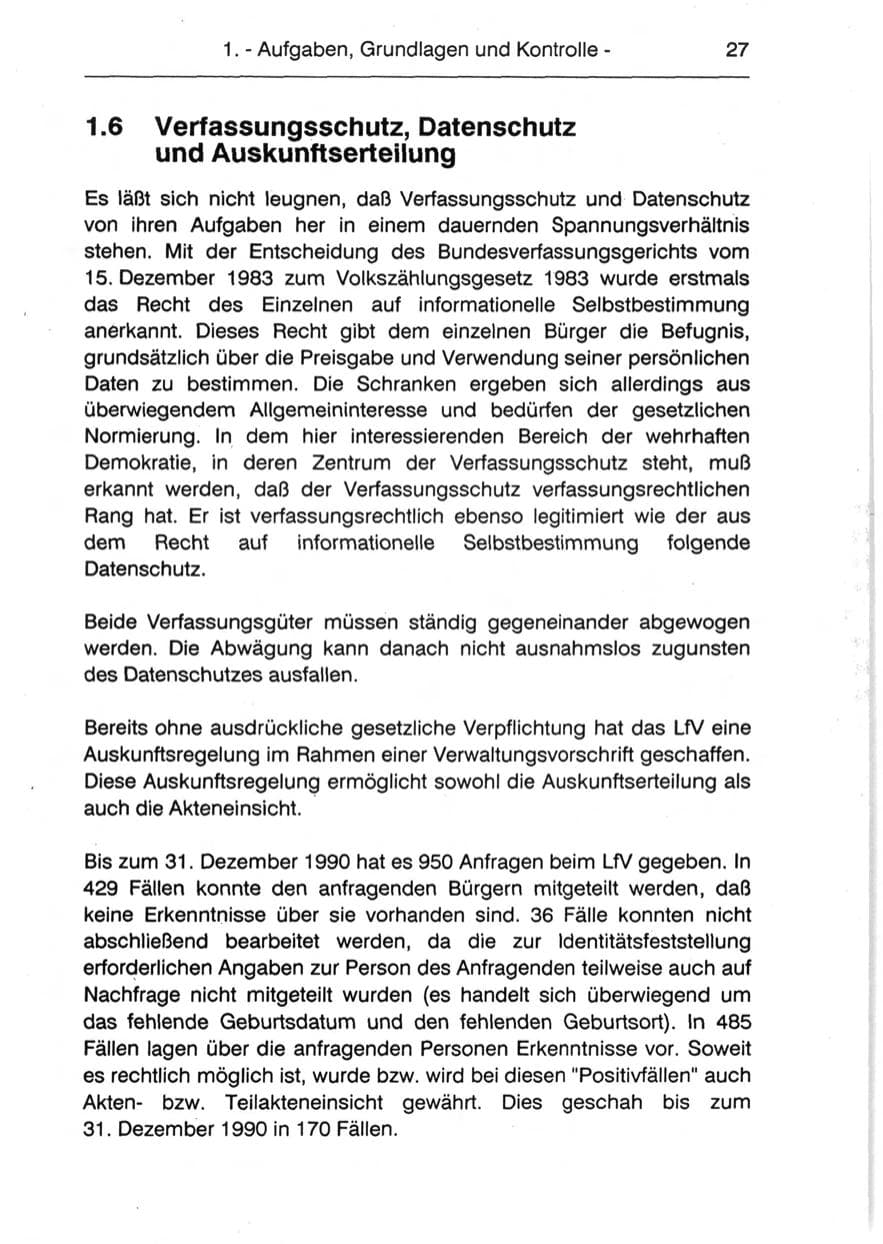 Seite 29 des Verfassungsschutzbericht 1990 Berlin