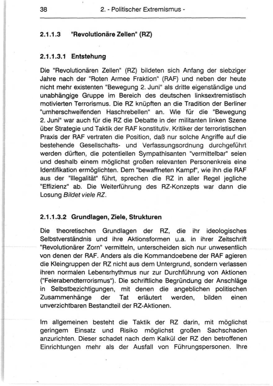 Seite 40 des Verfassungsschutzbericht 1990 Berlin