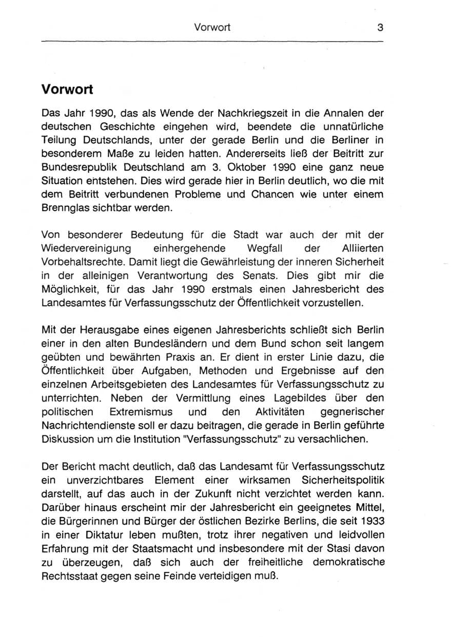 Seite 5 des Verfassungsschutzbericht 1990 Berlin