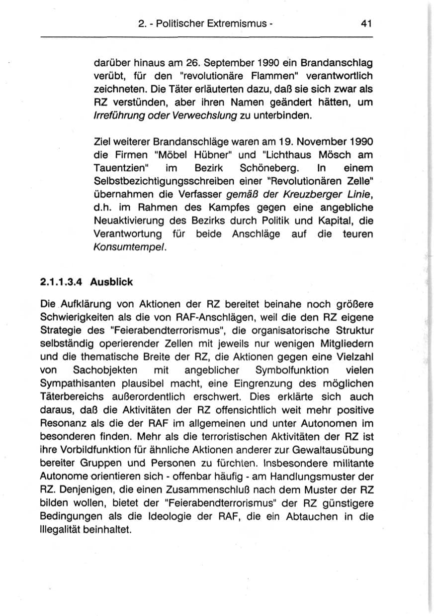 Seite 43 des Verfassungsschutzbericht 1990 Berlin