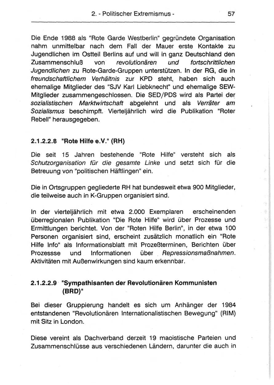 Seite 59 des Verfassungsschutzbericht 1990 Berlin