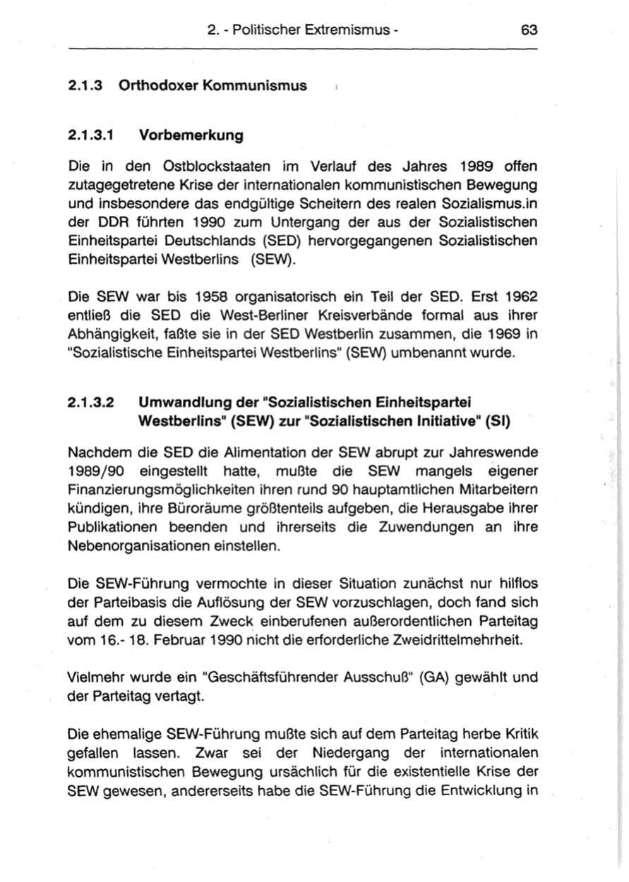 Seite 65 des Verfassungsschutzbericht 1990 Berlin