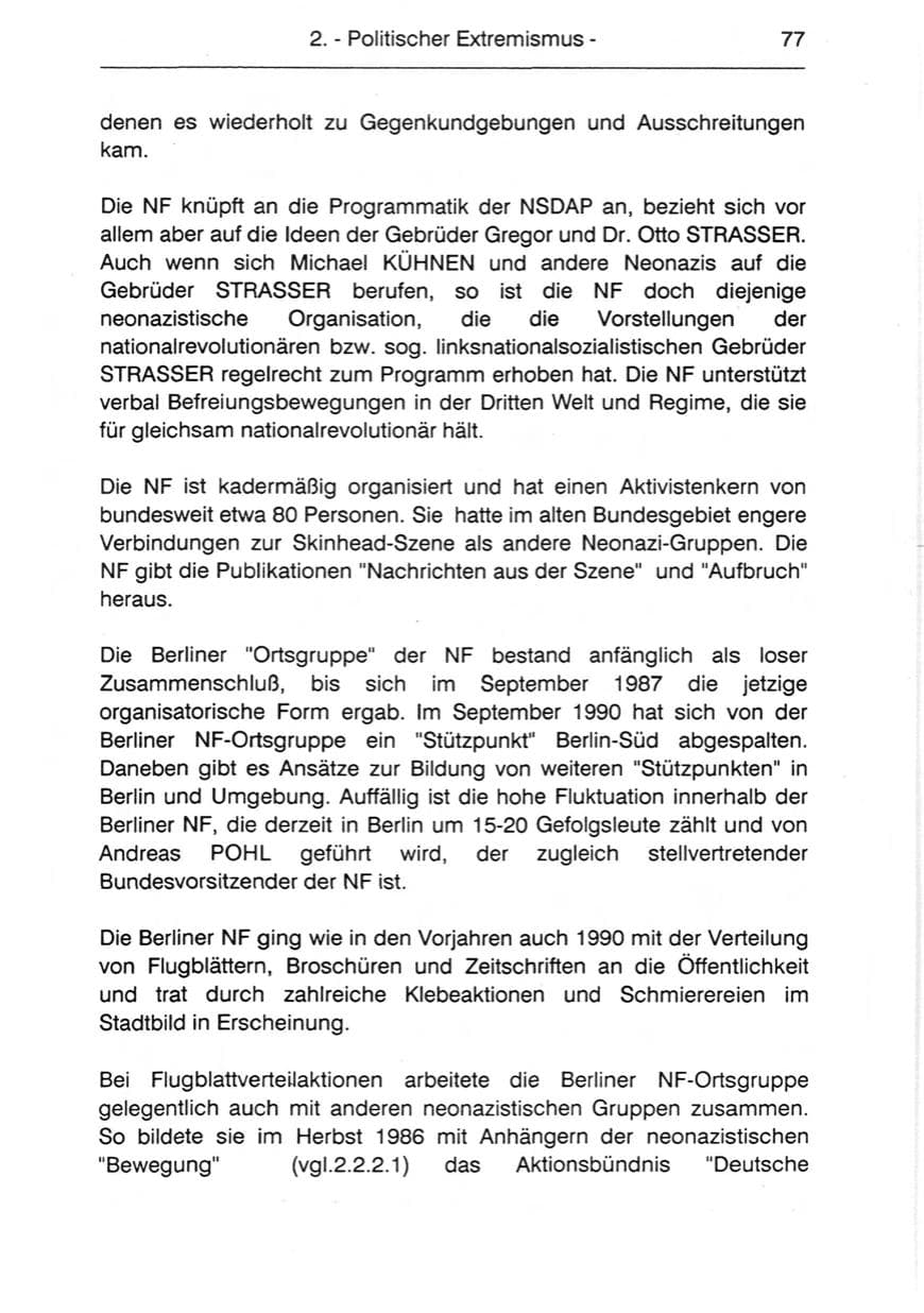 Seite 79 des Verfassungsschutzbericht 1990 Berlin