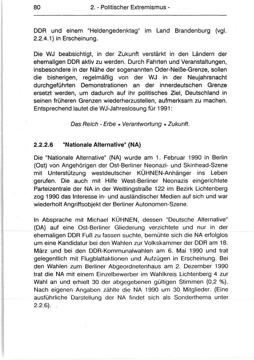 Seite 82 des Verfassungsschutzbericht 1990 Berlin