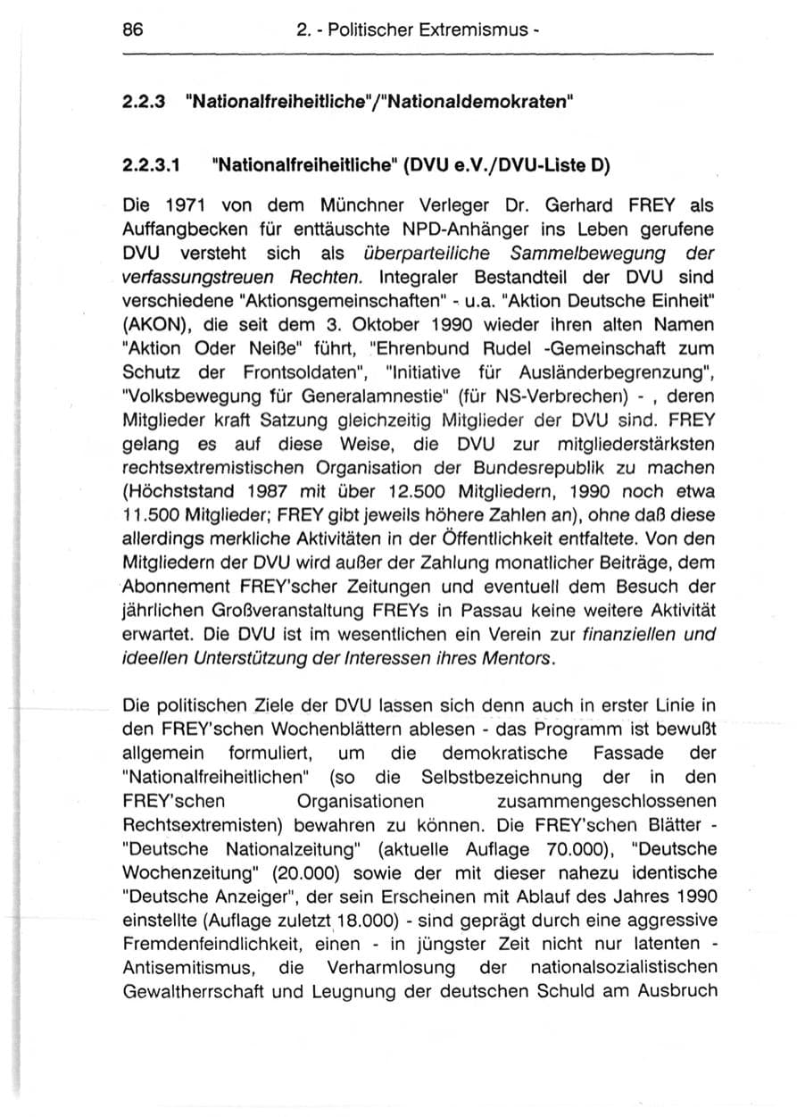 Seite 88 des Verfassungsschutzbericht 1990 Berlin