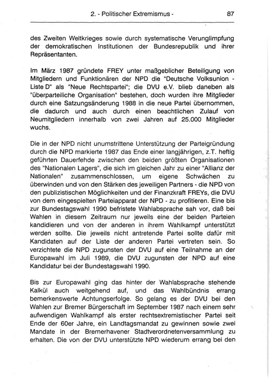 Seite 89 des Verfassungsschutzbericht 1990 Berlin