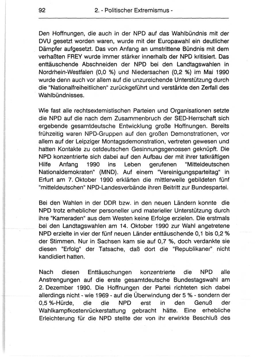 Seite 94 des Verfassungsschutzbericht 1990 Berlin