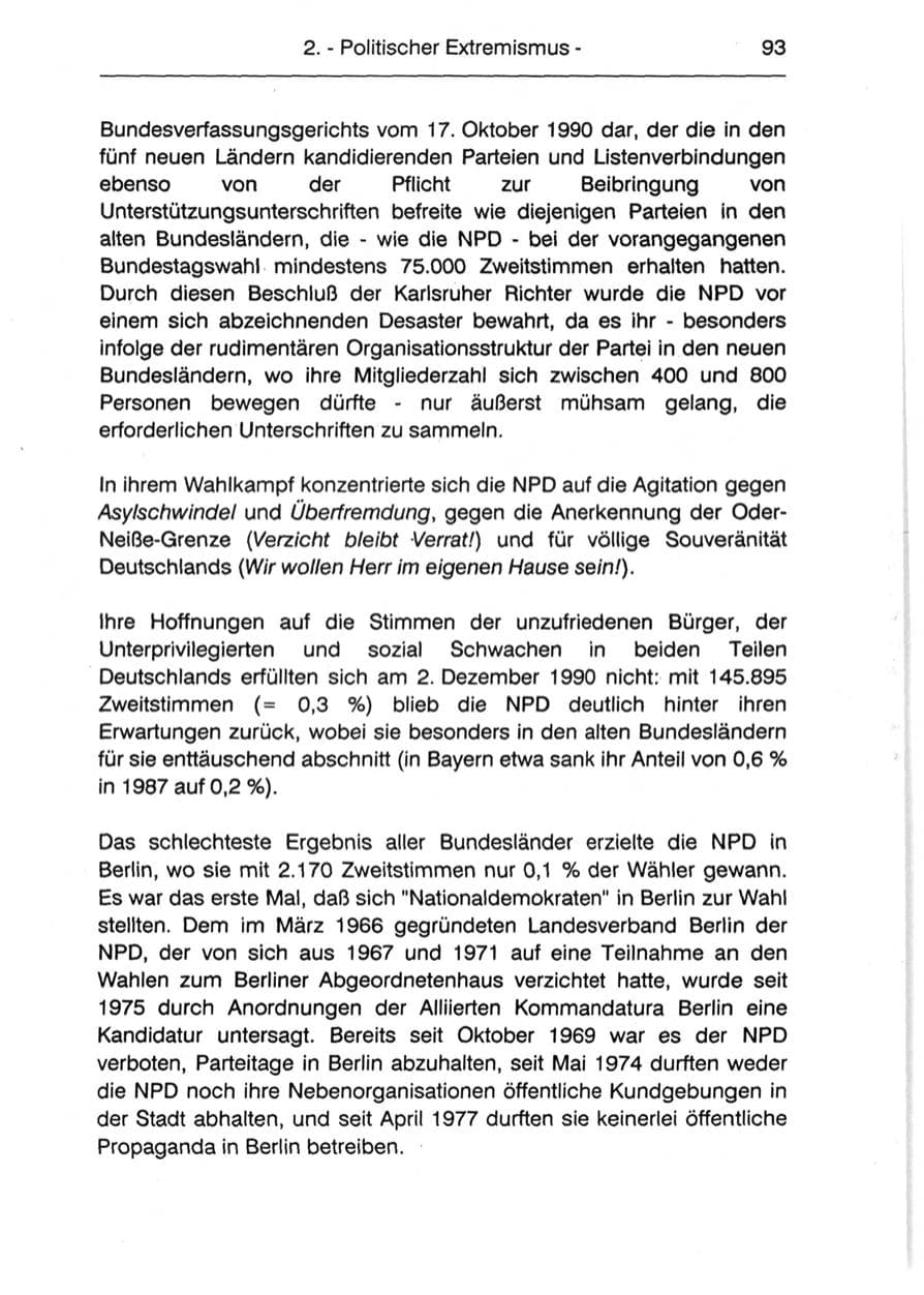Seite 95 des Verfassungsschutzbericht 1990 Berlin