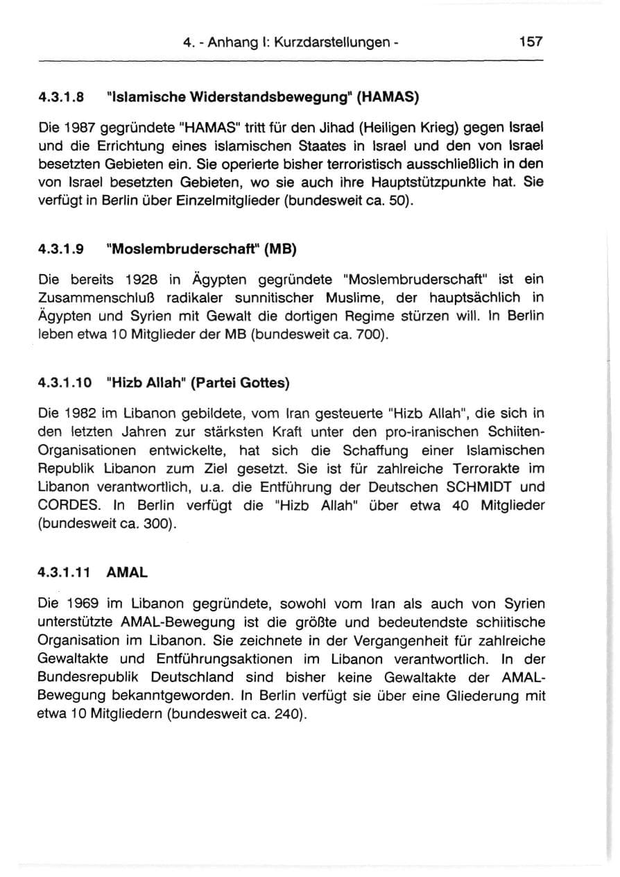 Seite 159 des Verfassungsschutzbericht 1991 Berlin