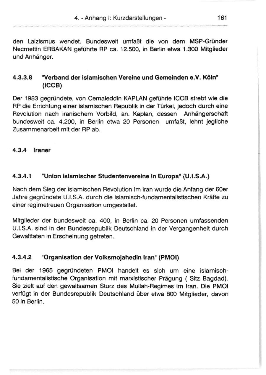 Seite 163 des Verfassungsschutzbericht 1991 Berlin